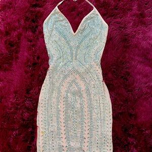 Rhinestone pink dress